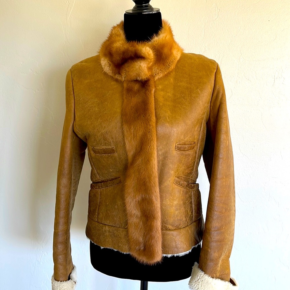 Prada Shearling/Mink Coat has a matching Prada bag for sale too!